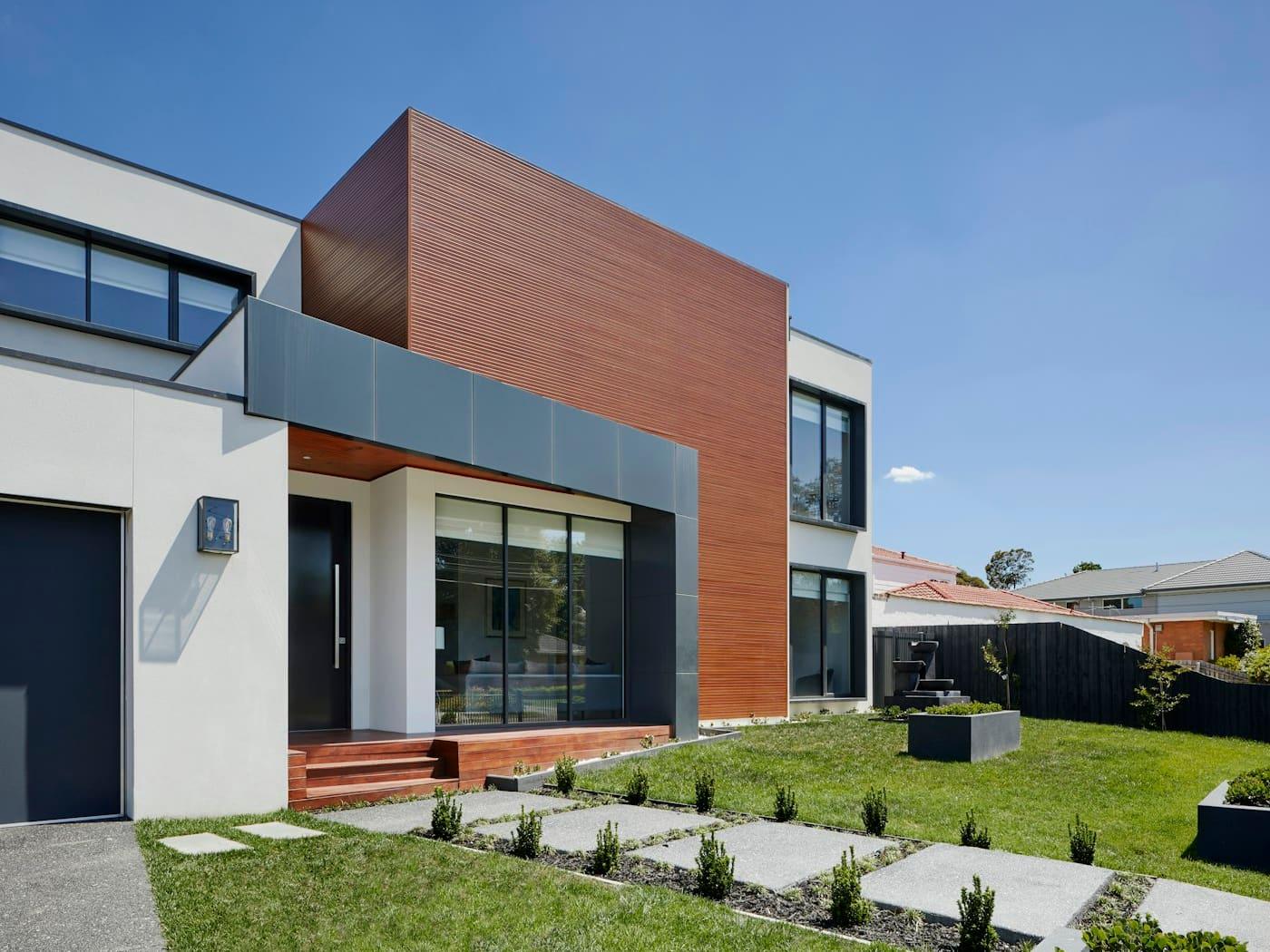 Well-maintained modern home exterior in the Sanford, NC service area