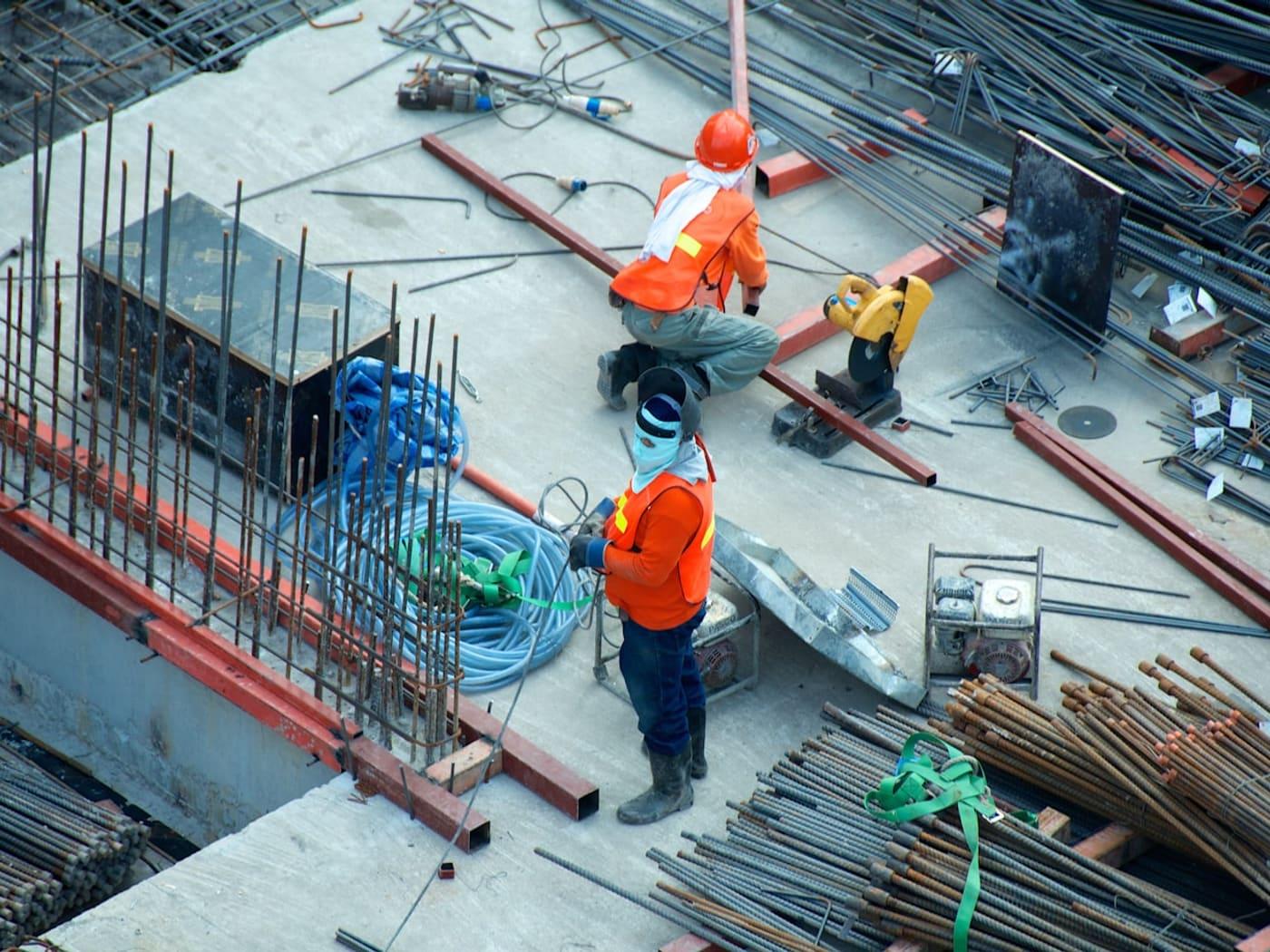 Active construction site before post-construction cleaning and final dust removal